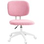 Vinsetto Bürostuhl pink, höhenverstellbar, mit weicher Rückenlehne und Rollen. Komfortabler Homeoffice-Stuhl.