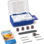 Dremel Holzbearbeitungs-Set 681, 20-teilig, mit Zubehör in blauem Koffer.