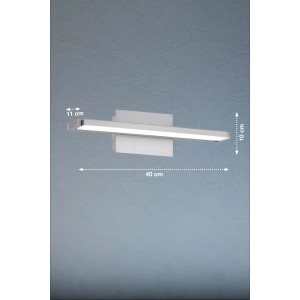 Moderne LED-Wandlampe Pare von Fischer & Honsel, 14W, Aluminium Nickelmatt, warmweißes Licht.