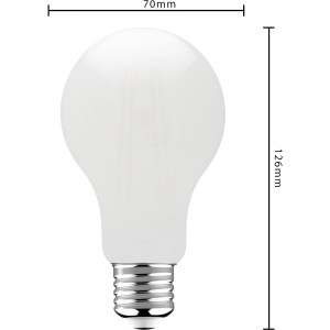 LED-Filament Leuchtmittel E27, A70, 11W, warmweiß, Ø 7cm. Klassische Glühbirne für Lampen.