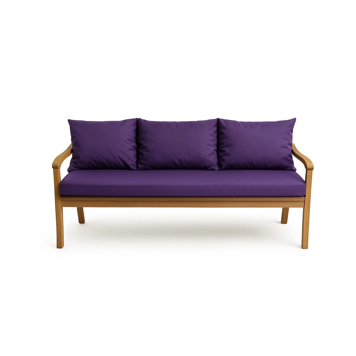 Violettes Setgarden Bankkissen für 3-Sitzer Gartenbank, 160x50 cm + 3 Rückenkissen.