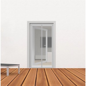 Weißer Easy Life Magnet-Türvorhang Premium Insektenschutz 100x220 cm.