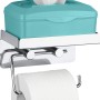 Wenko Toilettenpapierhalter Edelstahl mit Ablage für Feuchttücherbox und Toilettenpapier.