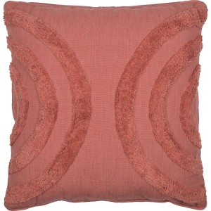 Dekoratives Kissen Ancient Secrets, 50x50 cm, Terracotta mit Muster.