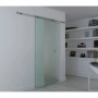Moderne HOMCOM Glasschiebetür aus Mattglas mit Hängesystem. Blickdichte Zimmertür als stilvoller Raumteiler.