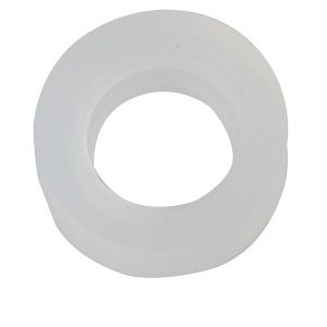 Transparente Kirchhoff Quetschdichtung aus Silikon, 10 mm (3/8), für Sanitärinstallationen.