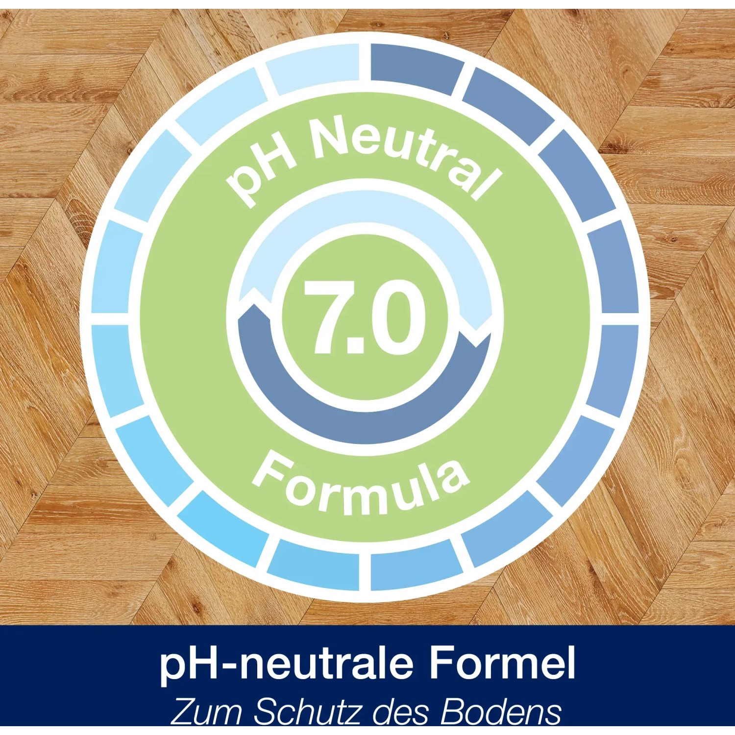 Symbol für pH-neutrale Formel des Bona Parkettreinigers zum Schutz des Bodens.