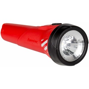 Rote Energizer Waterproof Taschenlampe mit Batterien. Wasserdicht, ideal für Outdoor & Notfälle.