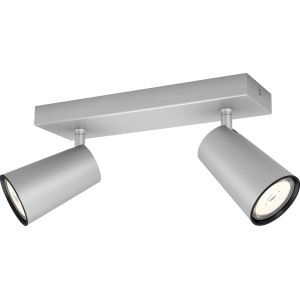 Philips Spot Paisley 2er, Aluminium, schwenkbare Köpfe für flexible Beleuchtung.