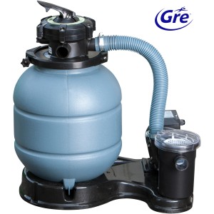 Sandfilteranlage für Gre Stahlwand-Pool Fidji Ø 240 cm, 4 m³/h Durchflussmenge.