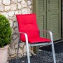 Beo Sitzauflage Niedriglehner Gold Coast Rot kariert für Gartenstuhl.