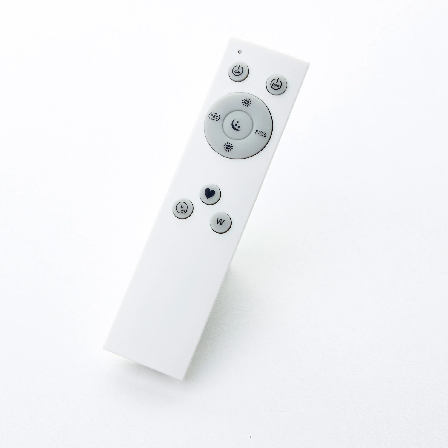 Fernbedienung für Brilliant LED-Deckenleuchte Lotti, weiß, mit verschiedenen Steuerungstasten.