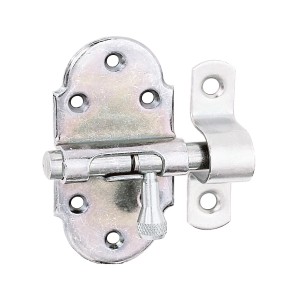 Grendelriegel mit Messingknopf, Stahl verzinkt, für Scharniere & Beschläge.