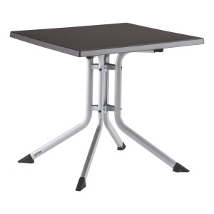 Kettler Klapptisch Boulevard, 80x80 cm, silber-anthrazit. Quadratischer Gartentisch mit Klappfunktion.