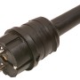 Schwarzer Gummistecker, Schutzkontaktstecker mit zwei Erdungskontakten, 230V