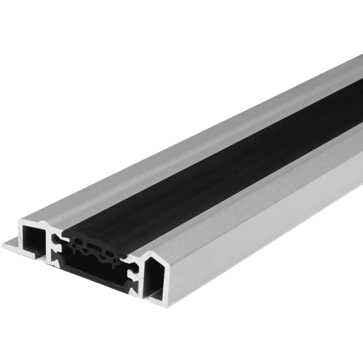 Detailaufnahme Aluminium-Haustür Moderno M490/P, thermisch getrennte 3-Kammer-Konstruktion.