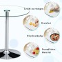 okwish Balkentisch mit Minimalistisch Glas Design 89x89x92cm Transparent_8