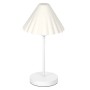 Weiße, dimmbare Ledvance Tischleuchte Decor Pulp, 41,5 cm hoch, für E14/E27 Leuchtmittel.