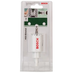 Bosch Bimetall Lochsäge 35 mm im Blister, geeignet für Holz, Metall und Kunststoff.