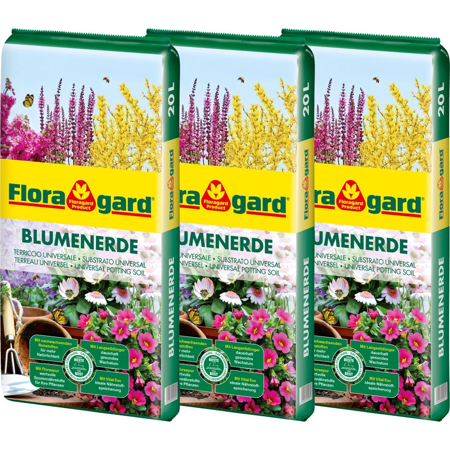 Floragard Blumenerde 3 x 20 l kaufen bei OBI