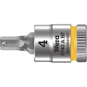 Wera Zyklop Bitnuss 8740 A HF mit 6,3 mm (1/4")-Antrieb für Innensechskants 4 mm