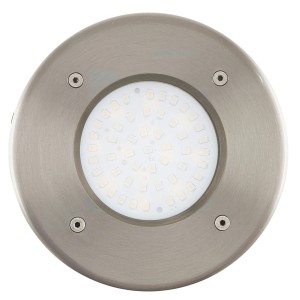 Eglo Lamedo LED-Bodeneinbauleuchte, 3er Set, Edelstahl, rund, für den Außenbereich.