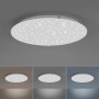 Weiße LED-Deckenleuchte Sternenhimmel, 48x48cm, mit verschiedenen Lichtfarben.