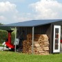 Biohort Seitendach für Gerätehaus Europa, Größe 4/5, dunkelgrün. Zusätzlicher Stauraum im Garten.