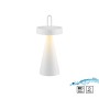 Weiße LED-Akku-Tischleuchte Alwa, 28,9 cm hoch, für Innen & Außen. Dekoleuchte mit Touchdimmer.