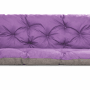 Violette, gesteppte Bankauflage mit grauem Rand für 2-Sitzer Bänke. Ideal für Garten und Outdoor.