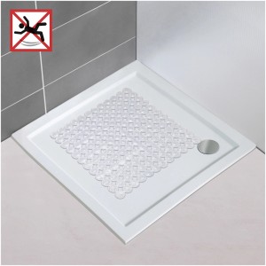 Transparente Wenko Duscheinlage Belem 54x54 cm für mehr Sicherheit in der Dusche.