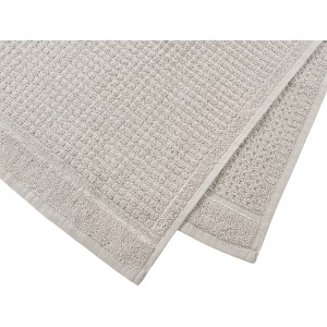 Hellgraues baliv Cosy Cave Handtuch (50x100 cm) mit Wabenmuster. Weiches Baumwollhandtuch.
