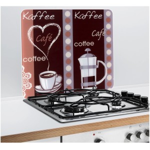 Wenko Herdabdeckplatte Kaffeeduft für Glaskeramik Kochfelder mit Kaffeemotiv.