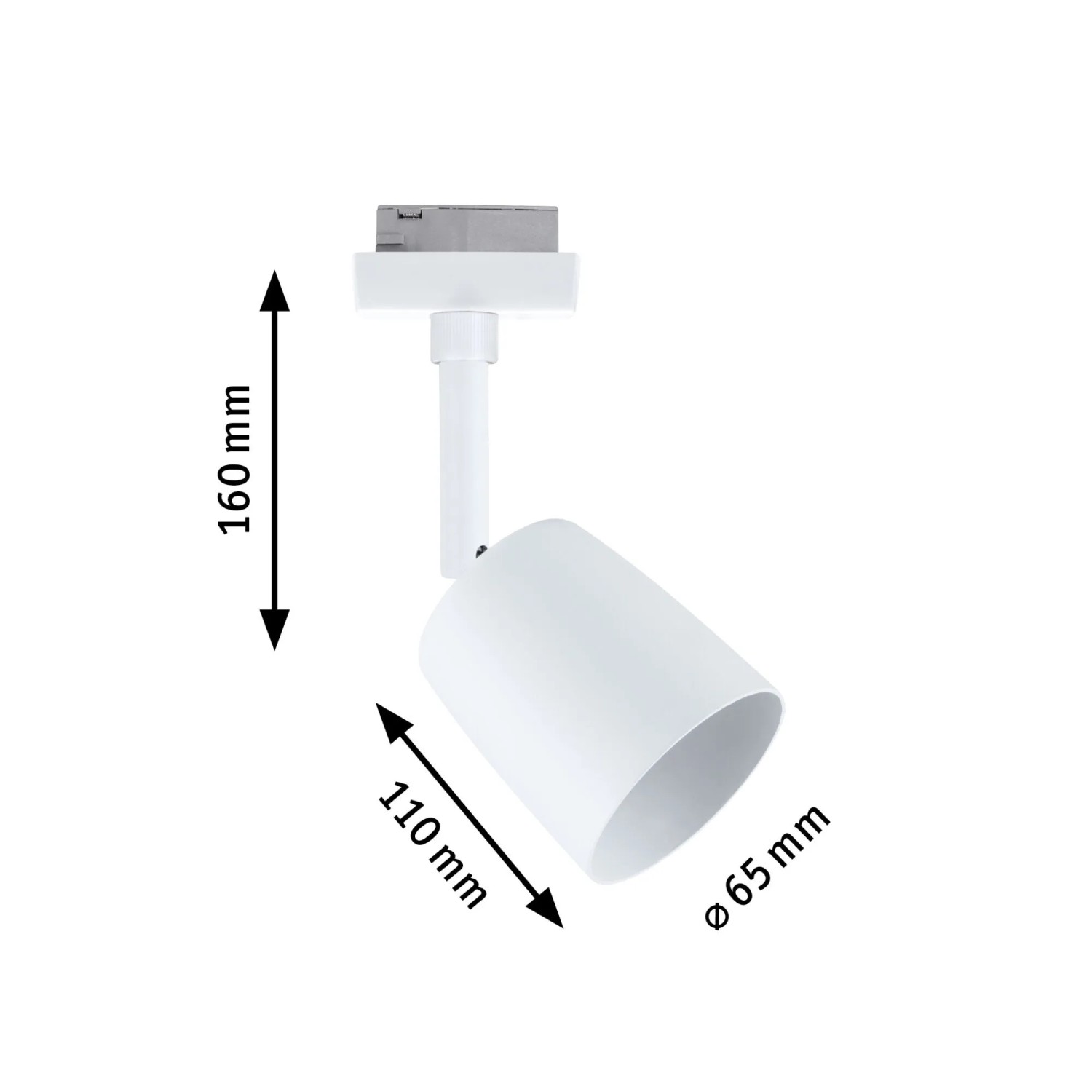 Paulmann URail Schienenspot Cover, signalweiß, Ø 6,5cm. Einzelspot für LED-Schienensysteme.
