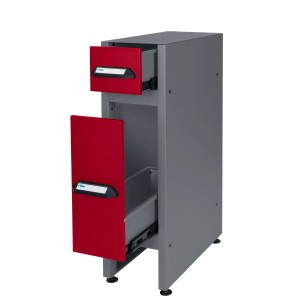 Küpper Einbauschrank mit 2 Schubladen 79,5 x 23 x 47,5 cm Dunkelrot