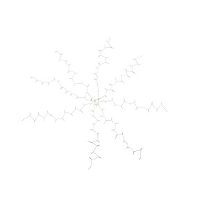 Transparente Globo LED-Lichterkette für Sonnenschirme, 50cm, warmweißes Licht.