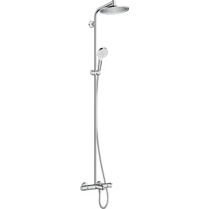 Hansgrohe Crometta S 240 Showerpipe mit Wannenthermostat, Chrom.