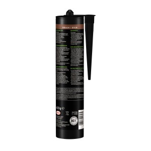 Pattex Montagekleber Holz Braun, 420g Kartusche. Baukleber für Reparaturen, Füllungen und Montage.