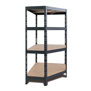 Ar Shelving Rivet Eck-Schwerlastregal, 4 Böden, anthrazit, 180x90x45 cm, für Regale & Regalböden.