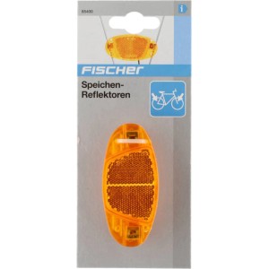 Fischer Speichenreflektoren, 4er-Set aus Kunststoff für Fahrräder.