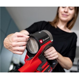 Einhell Stielstaubsauger Faltenfilter für Staubbehälter im Staubsauger Zubehör, rot/schwarz.