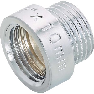 Verchromte Hahnverlängerung aus Messing, 18,6 mm x 21 mm, 10 mm für Gewindefittings.