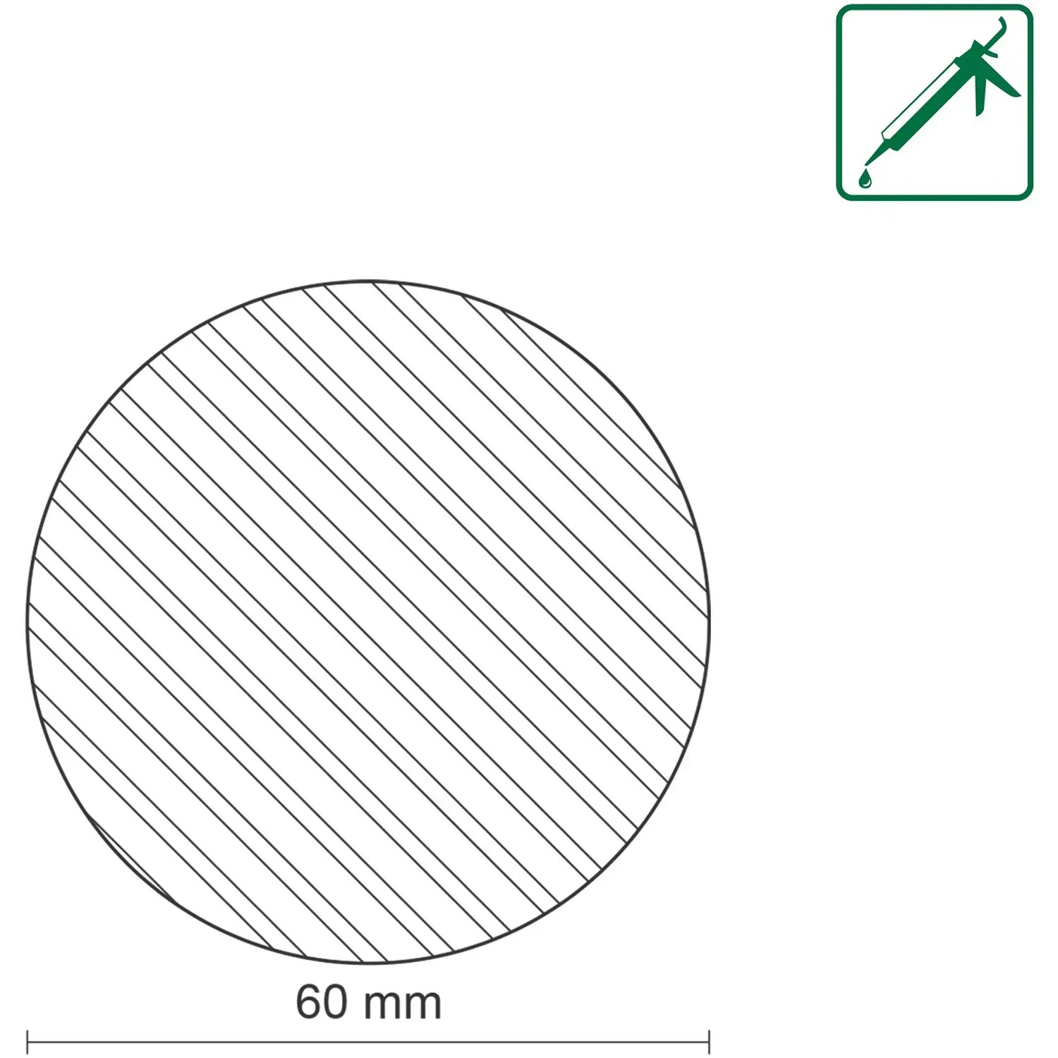 Rundstab aus Buche, 60 mm Durchmesser, unbehandelt, für Bastelarbeiten und Innenausbau.