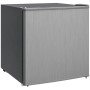 Grauer HOMCOM Mini-Gefrierschrank 35 L, freistehend. Kompakte Gefrierbox mit gebürsteter Front.