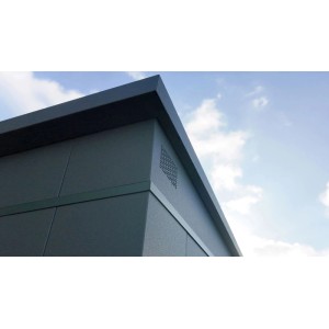 Weka Metall-Gerätehaus Gary 292 cm x 198 cm Grün