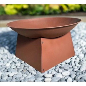 Jet-Line Feuerstelle Pueblo Ø 58 cm aus Metall in Rostoptik