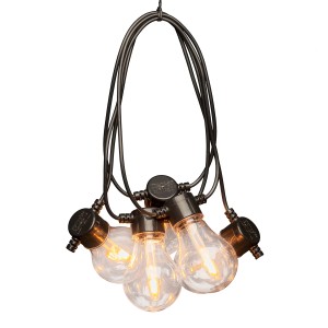 Konstsmide LED-Lichterkette Outdoor 10 Glühbirnen Bernsteinfarben mit Dimmer