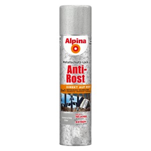 Alpina Metallschutz-Lack Anti-Rost Spray Silber Hammerschlag 400 ml