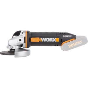 Worx Akku-Winkelschleifer WX800.9 PowerShare 20 V Solo ohne Akku und Ladegerät.
