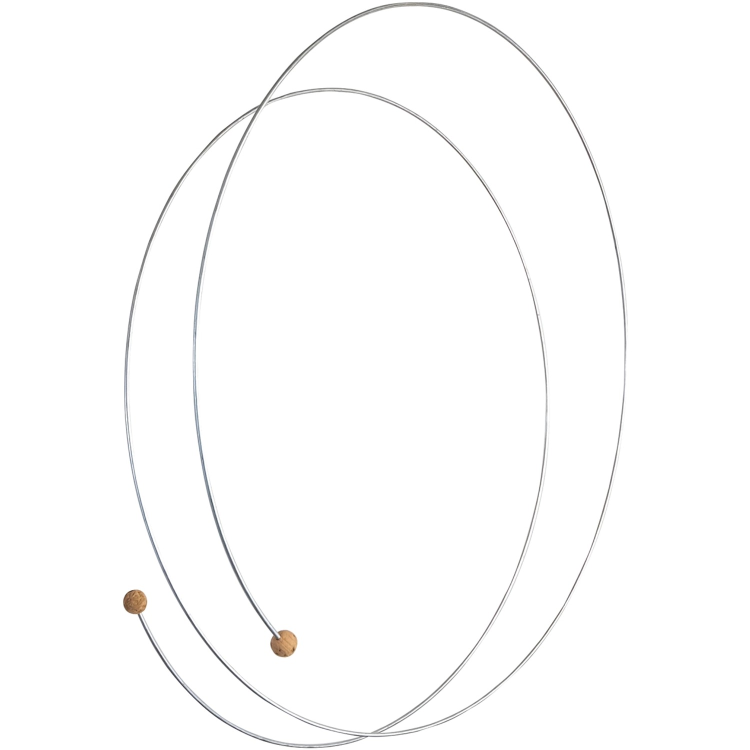 Bellissa Stützdraht, 200 cm, verzinkt, für Rankhilfen mit Korkkugeln.